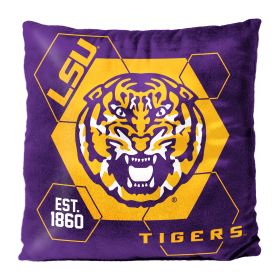 LSU OFFICIAL NHL "Connector" Double Sided Velvet Pillow; 16" x 16"