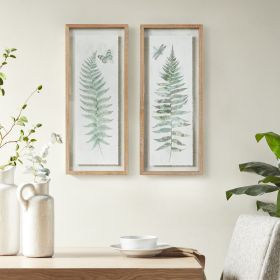 Fern 2-piece Framed Glass Wall Art Set