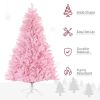 Pink Christmas Trees with Auto Open Steel Base - Wide Shape