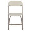 Hercules‚Ñ¢ Series Plastic Folding Chair - Beige - 650LB Weight Capacity Comfortable Event Chair - Lightweight Folding Chair -