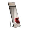 Black Solid wood frame full-length mirror, dressing mirror, bedroom home porch, decorative mirror, clothing store, floor mounted large mirror, wall mo