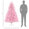 Pink Christmas Trees with Auto Open Steel Base - Wide Shape