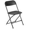 Hercules‚Ñ¢ Series Plastic Folding Chair - Black - 650LB Weight Capacity Comfortable Event Chair - Lightweight Folding Chair -