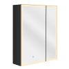 32 X 30 Inch LED Lighted Medicine Cabinet with Mirror for Bathroom Double Door Surface Wall Mount Flip-Out Magnifying Mirror Door Storage Defogger 3 C