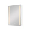 30x20 inch LED Bathroom Medicine Cabinet Surface Mounted Cabinets With Lighted Mirror White Right Open