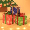 3pcs 60 Lights Snowflake Medium Coarse Cloth Battery Type (Not Included) Garden Gift Box Decoration