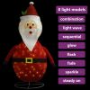 Decorative Christmas Santa Claus Figure LED Luxury Fabric 3 ft