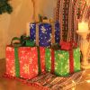 3pcs 60 Lights Snowflake Medium Coarse Cloth Battery Type (Not Included) Garden Gift Box Decoration