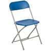 Hercules‚Ñ¢ Series Plastic Folding Chair - Blue - 650LB Weight Capacity Comfortable Event Chair - Lightweight Folding Chair -