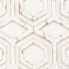 Ivory Geometric Carved Wood Wall Decor