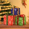 3pcs 60 Lights Snowflake Medium Coarse Cloth Battery Type (Not Included) Garden Gift Box Decoration