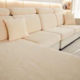 Thickened Chenille Sofa Cover Lazy All-inclusive (Option: Beige-Small Single)