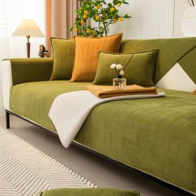 Non-slip All-inclusive Universal Cover Chenille Light Luxury High-end Cushion Cover Towel (Option: Matcha Green-70 √ó 180)