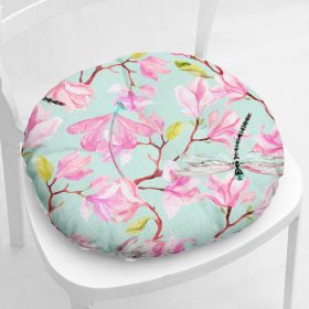 Flower Flower 213 Thick Flannel Chair Cushion (Option: Round Flower No 9-40x40CM Velvet)