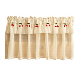 Fresh Linen Short Curtain For Kitchen Small Window (Option: Without rod-2x1.2m)