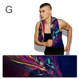 Sweat Absorbing Running Exercise Fitness Towel (Option: G style)