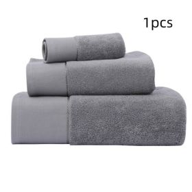 Cotton Towel, Absorbent Gift Towel, Bath Towel (Option: Grey-70x140cm 600g-1pcs)