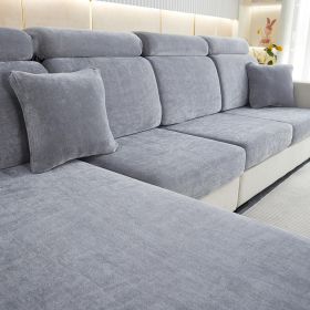 Thickened Chenille Sofa Cover Lazy All-inclusive (Option: Medium Gray-Small Single)