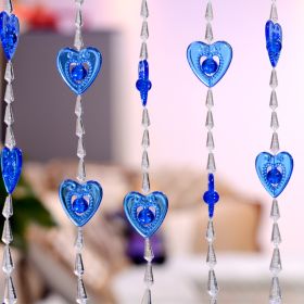 Household Plastic Crystal Acrylic Door Chain Decoration (Option: Transparent blue-80x190)