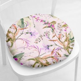 Flower Flower 213 Thick Flannel Chair Cushion (Option: Round Flower No 8-40x40CM Velvet)