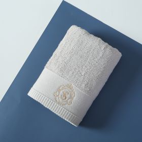 Five-star Hotel Thickened Cotton Towel (Option: Dolphin grey-40x78cm)