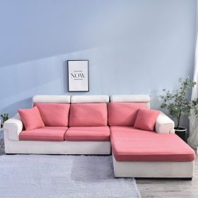 Sofa Cover Seersucker Waterproof Season Universal (Option: Peach Pink-Double)