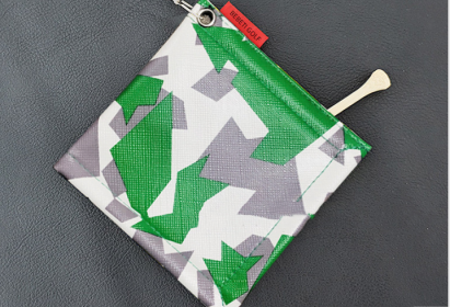 Wiping Stick Stretchable Hook Camouflage Square (Color: Green)