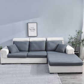 Sofa Cover Seersucker Waterproof Season Universal (Option: Medium Gray-Double)