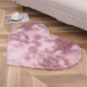 1pc, Tie-dye Silk Wool Area Rug, Plush Carpet, PV Velvet Floor Mat, 27.56*31.5inch (Color: Tie Dye Pink, size: 27.56*31.5inch)