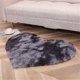 1pc, Tie-dye Silk Wool Area Rug, Plush Carpet, PV Velvet Floor Mat, 27.56*31.5inch (Color: Tie-dye Dark Gray, size: 27.56*31.5inch)