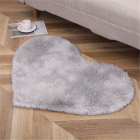 1pc, Tie-dye Silk Wool Area Rug, Plush Carpet, PV Velvet Floor Mat, 27.56*31.5inch (Color: Tie Dye Light Gray, size: 27.56*31.5inch)