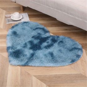 1pc, Tie-dye Silk Wool Area Rug, Plush Carpet, PV Velvet Floor Mat, 27.56*31.5inch (Color: Tie Dye Sapphire Blue, size: 27.56*31.5inch)