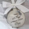 In Heaven Relatives Name Ornament, Keepsake Feather Plastic Ball Christmas Tree Charm Hanging