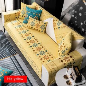 Bohemian Sofa Cushion Four Seasons Universal Chenille Non-slip Cover (Option: Yellow-90 √ó 160)