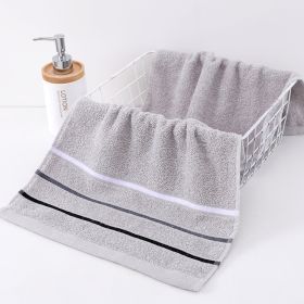 Dark Fashion Thickened Soft Absorbent Towel (Option: Silver grey-33x72cm)