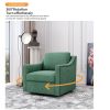 360 Degree Swivel Armchair Cotton linen skin-friendly fabric Ergonomic design Brass nail decorative armchair Living room chairs Bedroom chairs Living