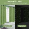 Muwago Ghost Demon Dark Blue Blackout Curtains Luminous Glow in The Dark Themed Grommet Thermal Insulated Curtains Bedroom and Living Room Window Trea