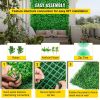 VEVOR Artificial Boxwood Panel Boxwood Hedge Wall Panels Artificial Grass Backdrop Wall Green Grass Wall, Fake Hedge for Decor Privacy Fence Indoor Ou