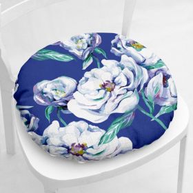 Flower Flower 213 Thick Flannel Chair Cushion (Option: Round Flower No 5-40x40cm Cotton And Linen)