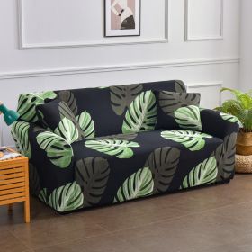 All-inclusive Stretch Printed Sofa Cover (Option: Fallen Leaves-Double Seat)