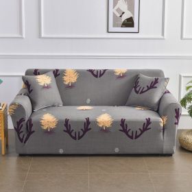 All-inclusive Stretch Printed Sofa Cover (Option: Deer And Forest-Double Seat)