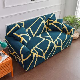 All-inclusive Stretch Printed Sofa Cover (Option: Simple Lines-Double Seat)