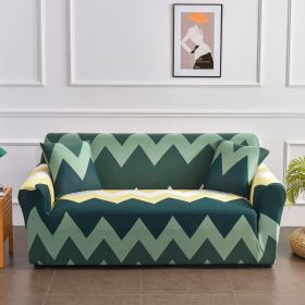 All-inclusive Stretch Printed Sofa Cover (Option: Nordic Stripes-Double Seat)