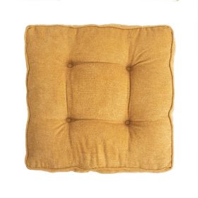 Stool Docking Seat Cushion Soft (Option: Fleece Yellow-50x50x10cm)