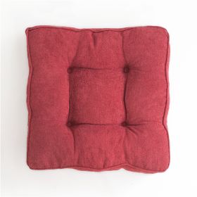 Stool Docking Seat Cushion Soft (Option: Fleece Red-50x50x10cm)